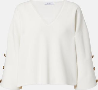 Max Mara Embellished cr&ecirc;pe top