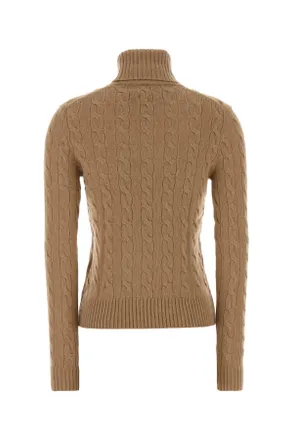 Polo Ralph Lauren Cable-Knit Wool Cashmere Sweater - Camel