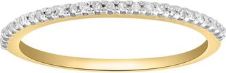 Pompeii3 Diamond Wedding Ring Yellow Gold Stackable Anniversary Band