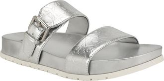 Calvin Klein Landesa Slide Sandal in Silver at Nordstrom Rack, Size 5.5