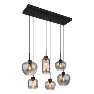 Globo Lighting L&aacute;mpara Colgante - Matt - Negro - Vidrio Vidrio Ahumado - - Globo