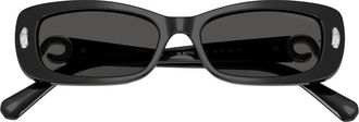 Swarovski Zonnebril in kussenvorm - Dames - Zonnebrillen - Zwart - 53 MM - Accessoires
