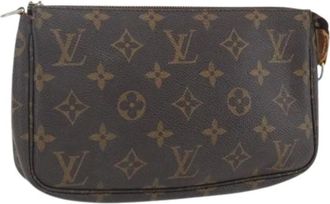 Louis Vuitton Pre-owned Clutches, female, Brown, Size: ONE SIZE Pre-owned Canvas Clutch