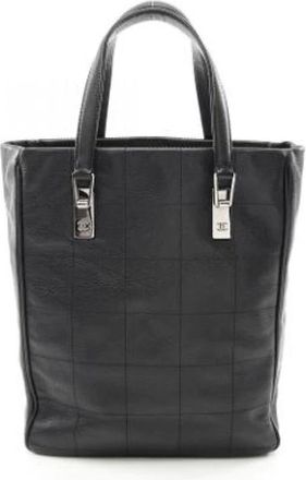 Chanel Pre-owned Tote Bags, female, Black, Size: ONE SIZE Pre-owned Leather chanel-bags