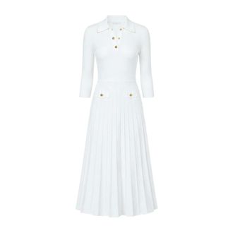 Michael Kors Vestido Midi Acampanado Polo - Dresses - Mujer - Blanco - S