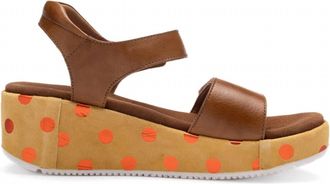 Ara Womens Rosepetal Platform Sandal In Cognac/orange