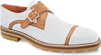 Mezlan Alari Monk Strap Loafer in Bone /Cognac at Nordstrom Rack, Size 9.5