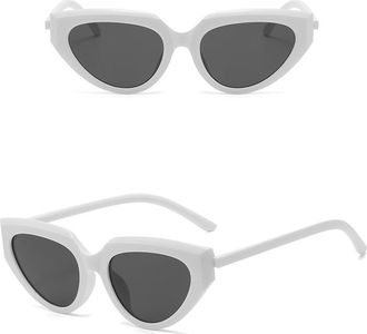 Generic For Womens Sunglasses Fashion Cat Eye Shape Sunglasses For Women Outdoor Travelling Female Sunglass,White Gray 2026