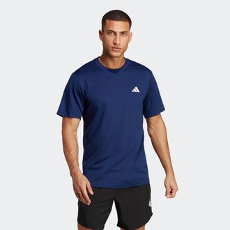 adidas T-Shirt ADIDAS PERFORMANCE TRAIN ESSENTIALS TRAINING, Herren, Gr. S, blau (dunkelblau, wei&szlig;), Obermaterial: 100% Polyester, clean, Shirts T-Shirt, AER