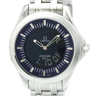 Omega Pre-owned Seamaster 2521.81 Horloge - Heren - Pre-owned - Blauw - Maat: ONE Size