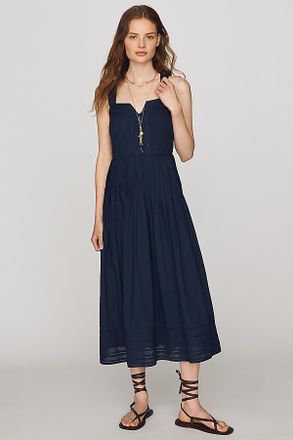 The Great. The Day Break 100% Cotton Midi Dress