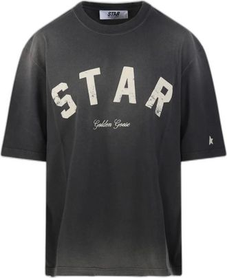 Golden Goose Camiseta con Estampado de Estrella - Tops - Hombre - Gris - S