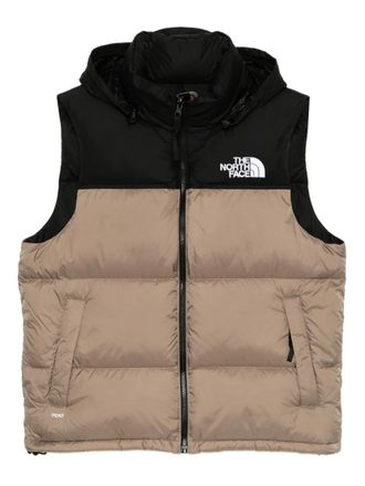 The North Face 1996 Retro Nuptse vest - men - Nylon/Nylon/Recycled Down/Recycled Feather - M - Brown