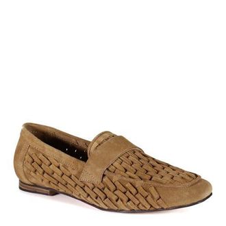 Diba AGE LESS Woven Suede Flat Loafer in Whiskey at Nordstrom, Size 8.5