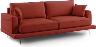 Divani.Store Dorian Sof&aacute; Moderno De Tela Suave Y Antimanchas 198 Cm Rojo