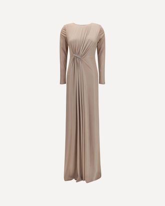 Nissa Long chiffon Dress with crystal detail Female 40