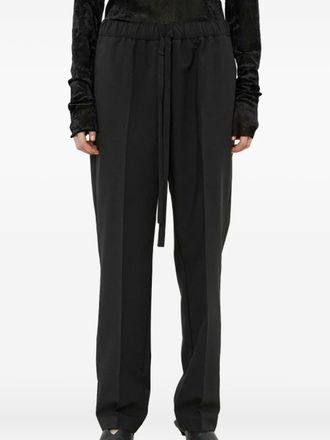 Meimeij drawstring trousers - women - Polyester - 42 - Black