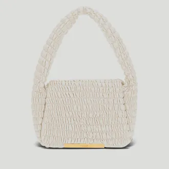 DeMellier The Lisbon in Off-White Matelasse Leather Crossbody bag