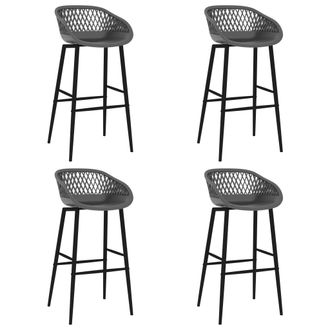 vidaXL Taburetes De Cocina 4 Unidades Gris Vidaxl