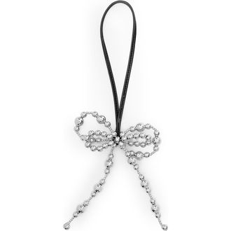 Rebecca Minkoff Double Bow Bag Charm in Silver at Nordstrom