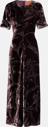 La DoubleJ Abito lungo Angelica in raso con stampa