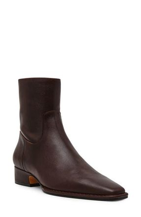 Steve Madden Define Block Heel Bootie in Burgundy Leather at Nordstrom, Size 7.5