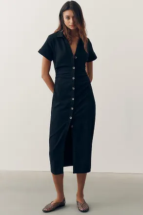 Pilcro Greer Denim Midi Shirtdress by Pilcro