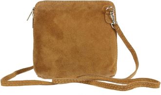 Girly HandBags Girly HandBags Genuine Suede Cross Body Shoulder Bag - Light Tan(Size: W 17, H 17, D 8 cm (W 6, H 6, D 3 inches))