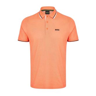 HUGO BOSS Heren Paddy Korte Mouwen Polo Hemd (Rood)