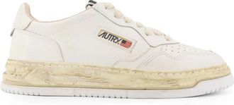 Autry Medalist Super Vintage Low Sneakers - Heren - Sneakers - Wit - 39 EU - Katoen - Schoenen