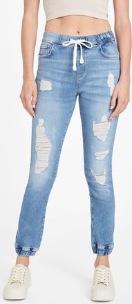 Guess Eco Mary Destroyed Denim Joggers