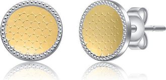 Rachel Glauber Eternal Harmony Two-Tone Circle Earrings