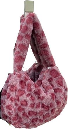 Generic Womens Plush Bags Plush Bag Shoulder Fashion Portable Western Style Hoop Leopard Print Womens Stuffed(Color 2)