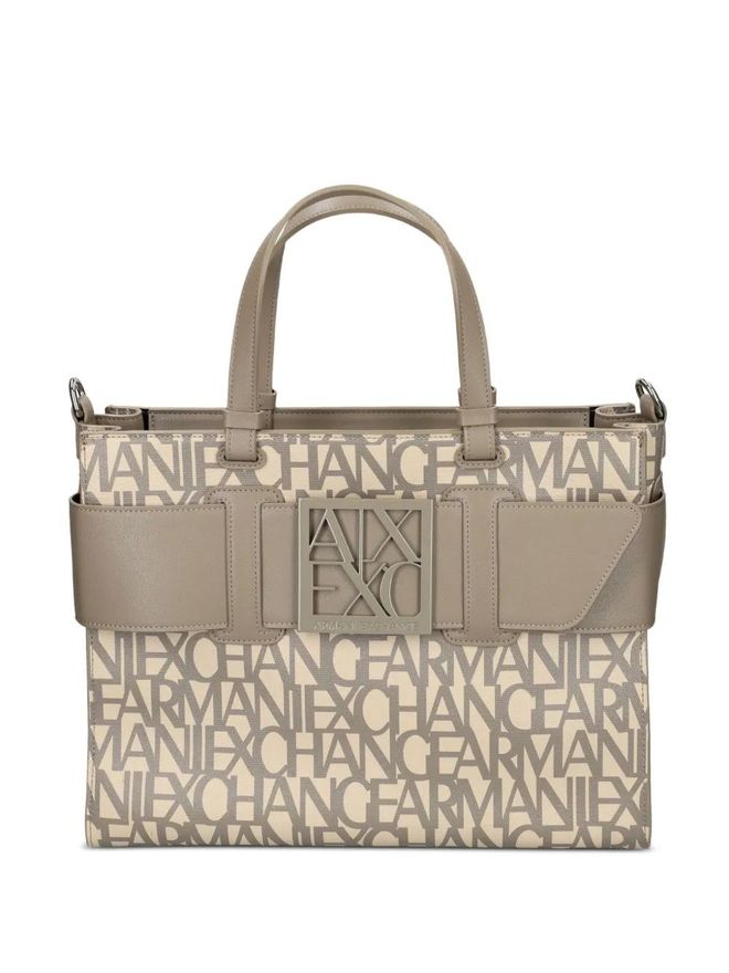 A|X Armani Exchange logo-plaque buckle tote bag - women  display picture 3