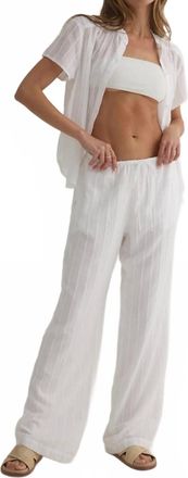 Bella Dahl Wide Leg Pant In White