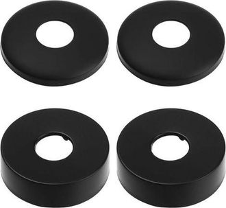 OEM Embellecedor Para Grifo, Embellecedor Para Mezclador De Ducha, 4 Tapas De Tuber&iacute;a De Acero Inoxidable Negro, Embellecedor Para Radiador Para Grifos De