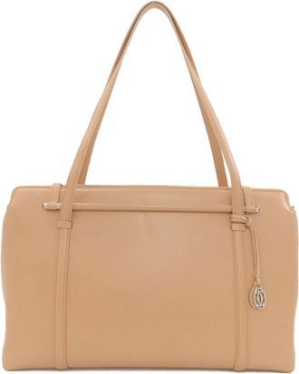 Cartier Beige Leather Tote Bag (Pre-Owned)