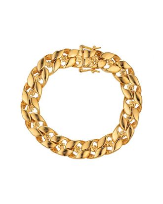 Eyecandy LA Eye Candy La Premium Collection Titanium Mason Cuban Link Skull Bracelet
