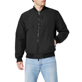 Firetrap Gewatteerd bomberjack voor heren (Zwart)