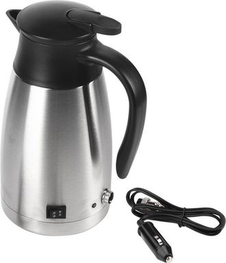 OEM Hervidor El&eacute;ctrico De Acero Inoxidable De 1000 Ml, 12 V/24 V, Termo De Viaje, Calentador De Agua Para Coche