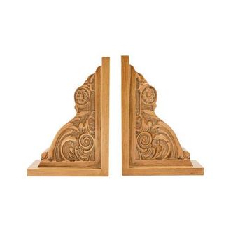 Foreside Home And Garden Set of 2 Carved Bookends Brown MDF at Nordstrom