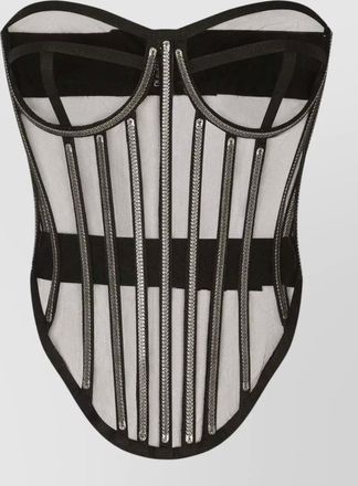Dolce & Gabbana crystal-embellished strapless corset top