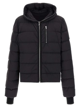 Rick Owens Black Nylon Full-Length Mens Jacket