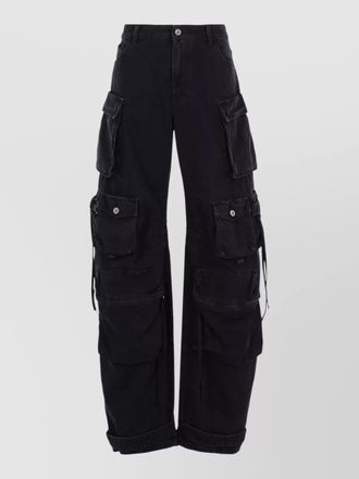 The Attico denim wide-leg trousers