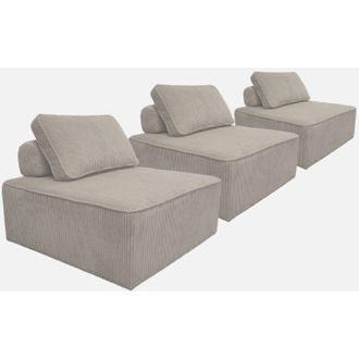 Sweeek Sweeek - Divano modulare velluto, 3 posti