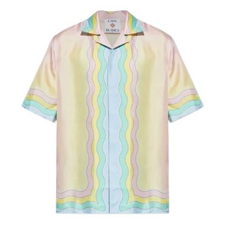 Casablanca Shirt met all-over monogram - Heren - Korte mouwen Overhemden - Veelkleurig - L - Overhemden