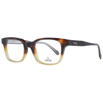 Omega Accessoires, Heren, Bruin, ONE Size, Bruine Rechthoekige Optische Monturen voor Mannen