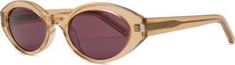 Saint Laurent Zonnebril met cat-eye montuur - Geel