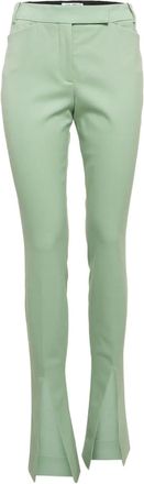The Attico side-split wool trousers - Green