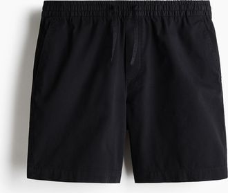 H&M Baumwollshorts in Relaxed Fit - Schwarz